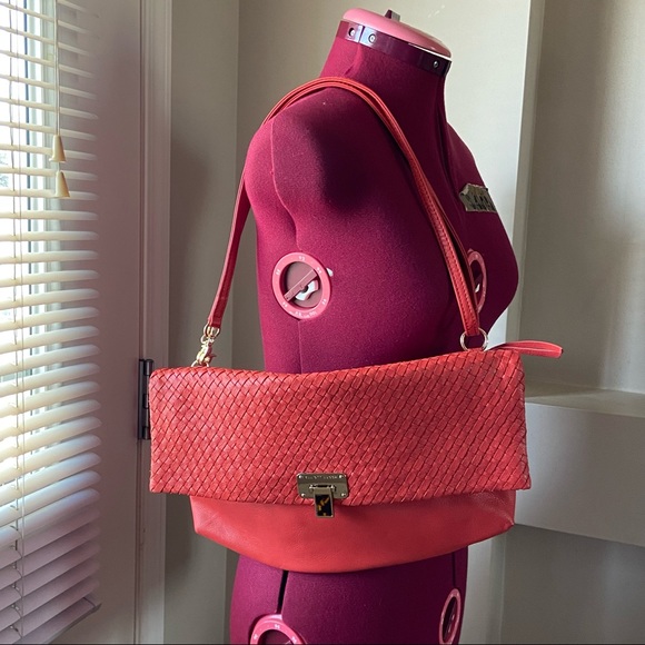 Elliott Lucca coral salmon orange colour woman Boho hand bag. Used. - Picture 13 of 14